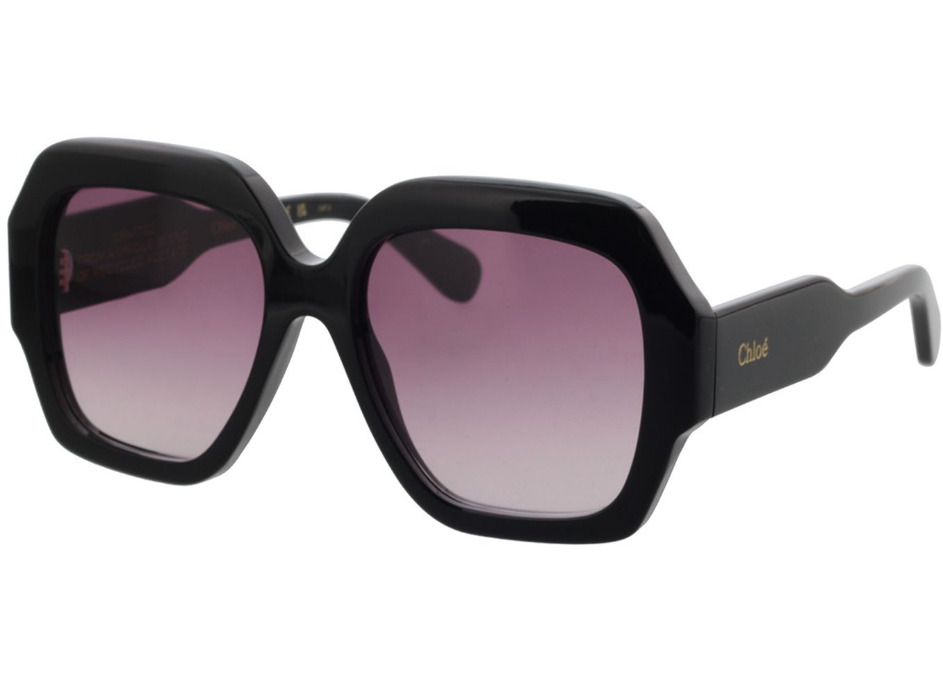 Chloé CH0154S-001 56-17 Sonnenbrille mit Sehstärke erhältlich, Damen, Vollrand, Eckig von Chloé