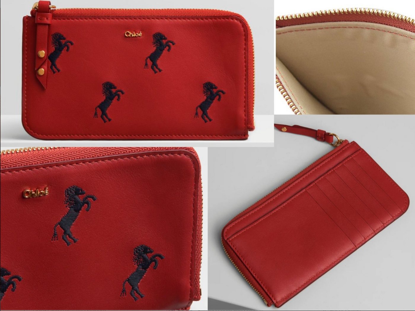 Chloé Geldbörse CHLOE Wallet Horse Cardholder Geldbörse Tasche Bag Etui Portemonnaie G von Chloé