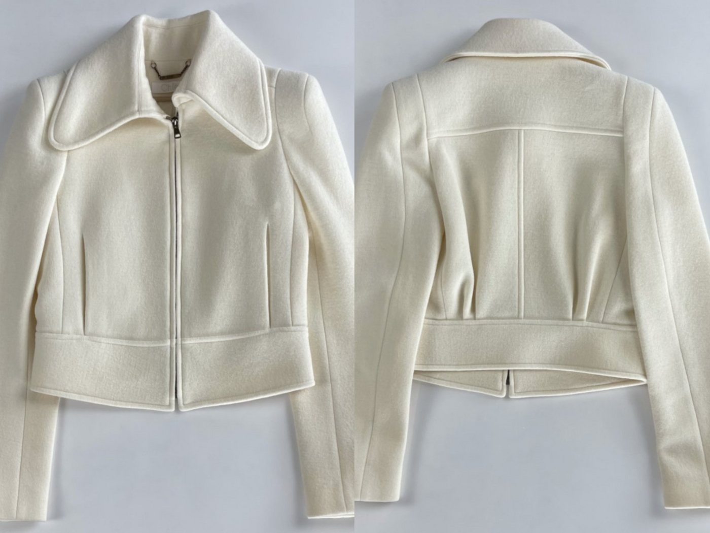 Chloé Jackenblazer Chloé Women's Iconic Washed Wool Crop Jacket Jacke Blouson Blazer Kurz von Chloé