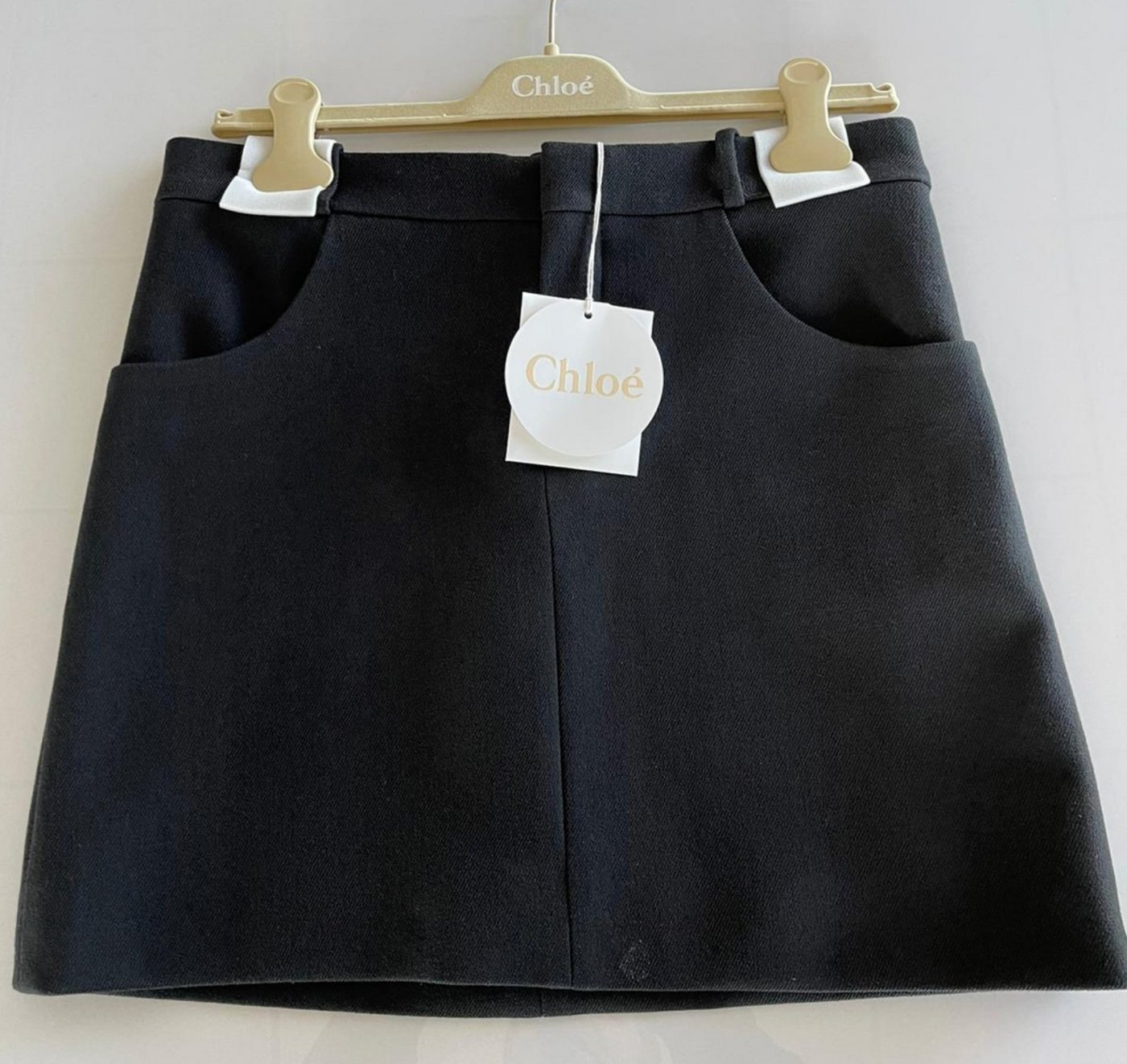 Chloé Karorock Chloé Paris Womens Iconic Cult Wool Silk Mini Skirt Minirock Rock Bnwt von Chloé