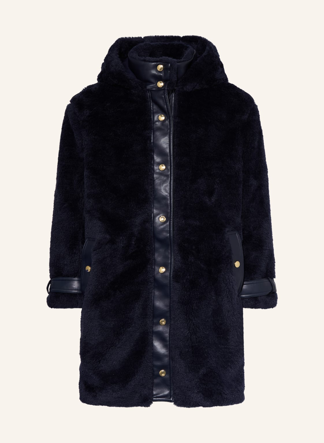 Chloé Kunstfell-Mantel blau von Chloé