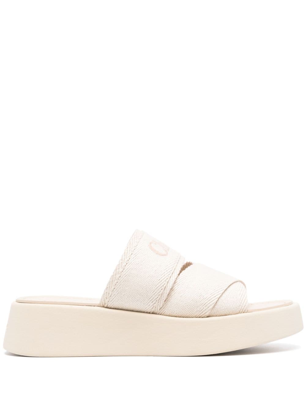 Chloé Mila Sandalen mit Logo - Nude von Chloé