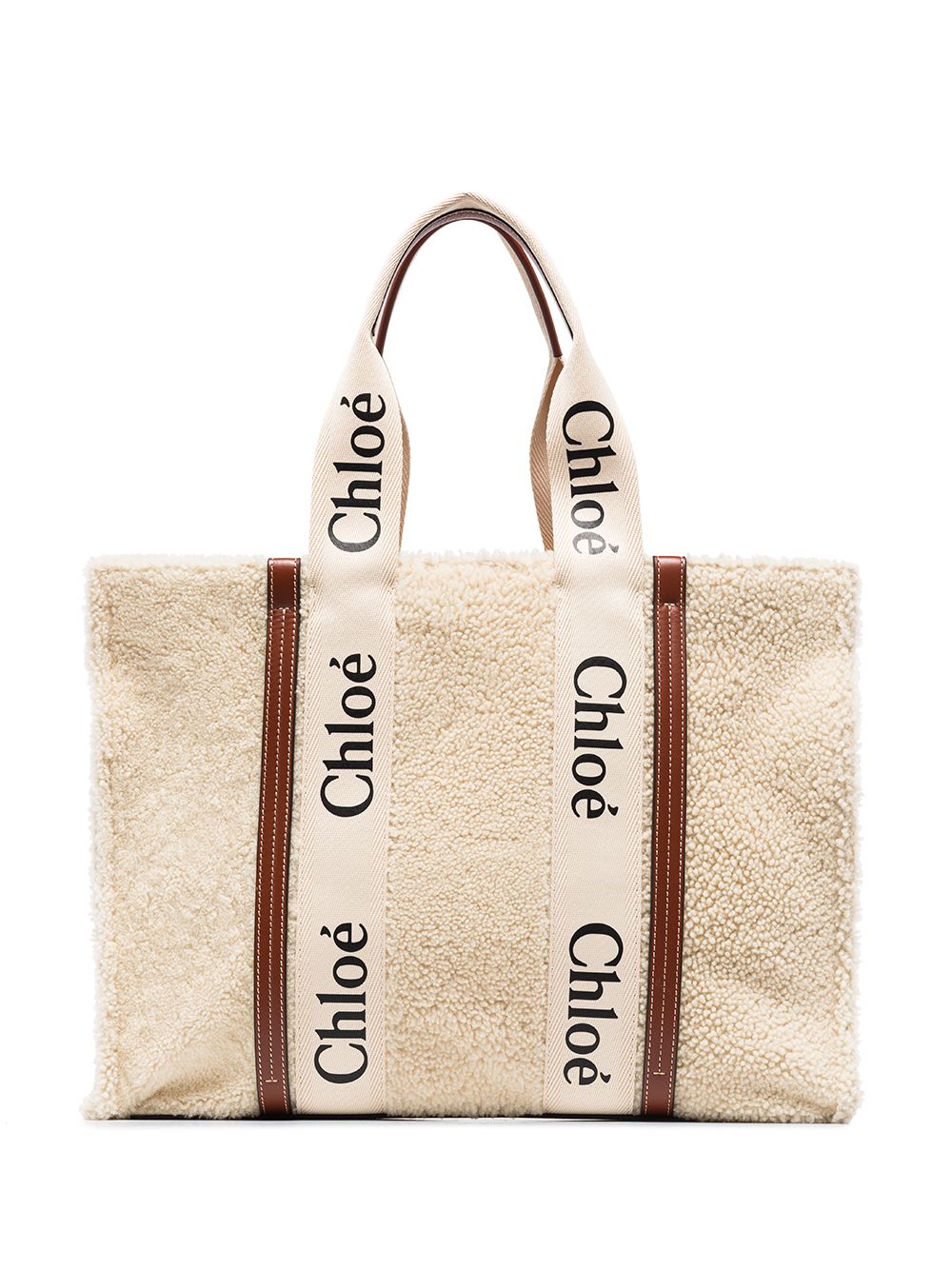 Chloé Mittelgroße Woody Handtasche - Nude von Chloé