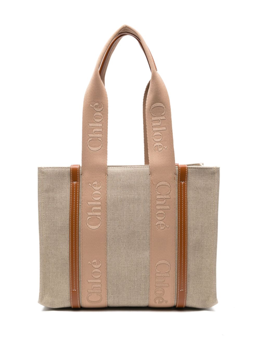 Chloé Mittelgroßer Woody Shopper - Nude von Chloé