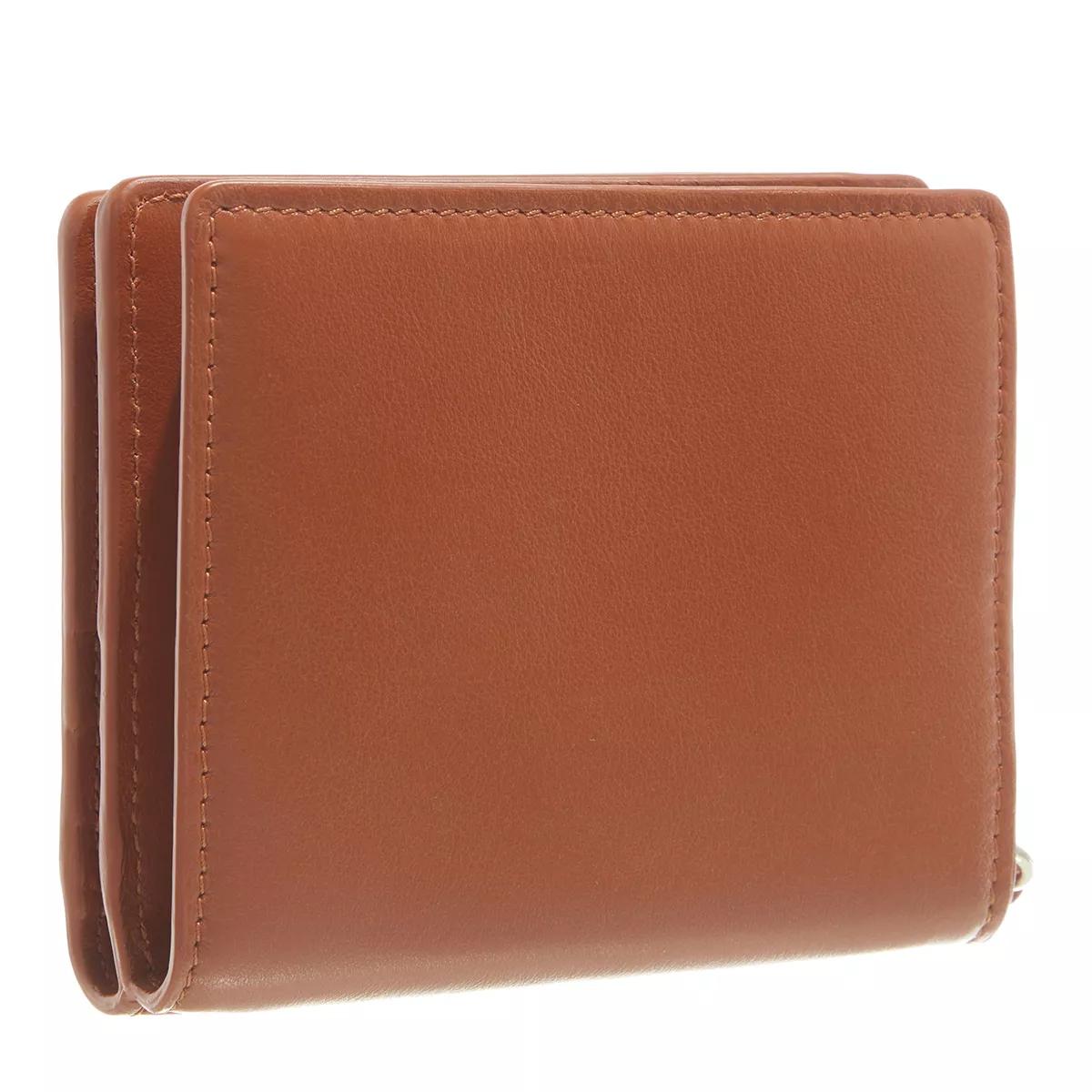 Chloé Portemonnaie - Small Foldet Wallet Leather - Gr. unisize - in Cognacbraun - für Damen von Chloé