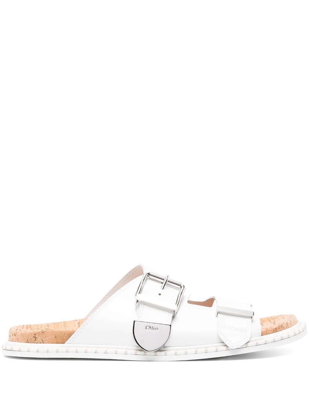 Chloé Rebecca Sandalen mit Doppelriemen - Weiß von Chloé