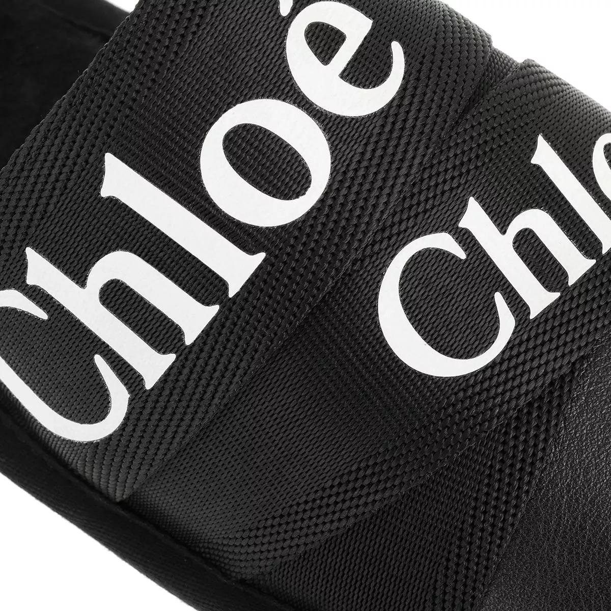 Chloé Slipper & Pantoletten - Flat Logo Mules - Gr. 36 (EU) - in Schwarz - für Damen von Chloé