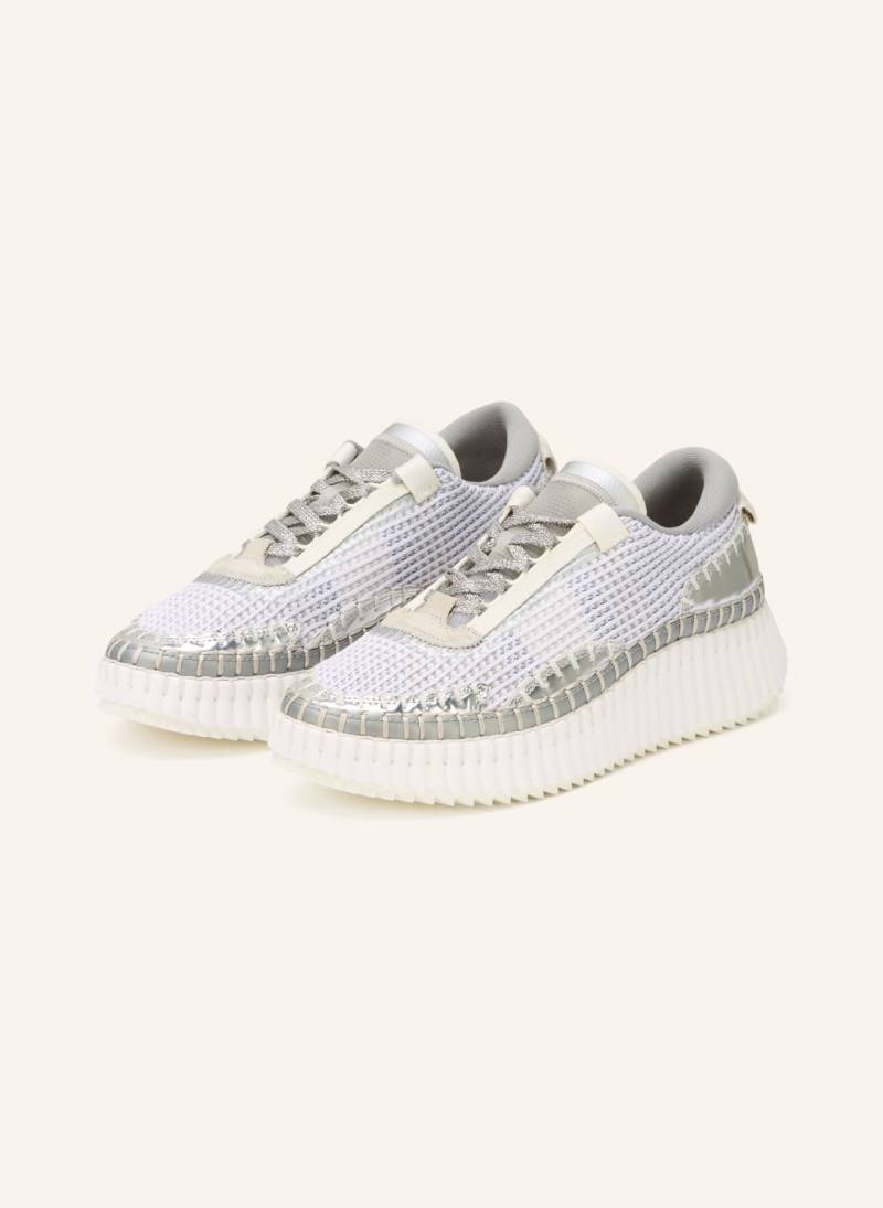 Chloé Sneaker Nama silber von Chloé