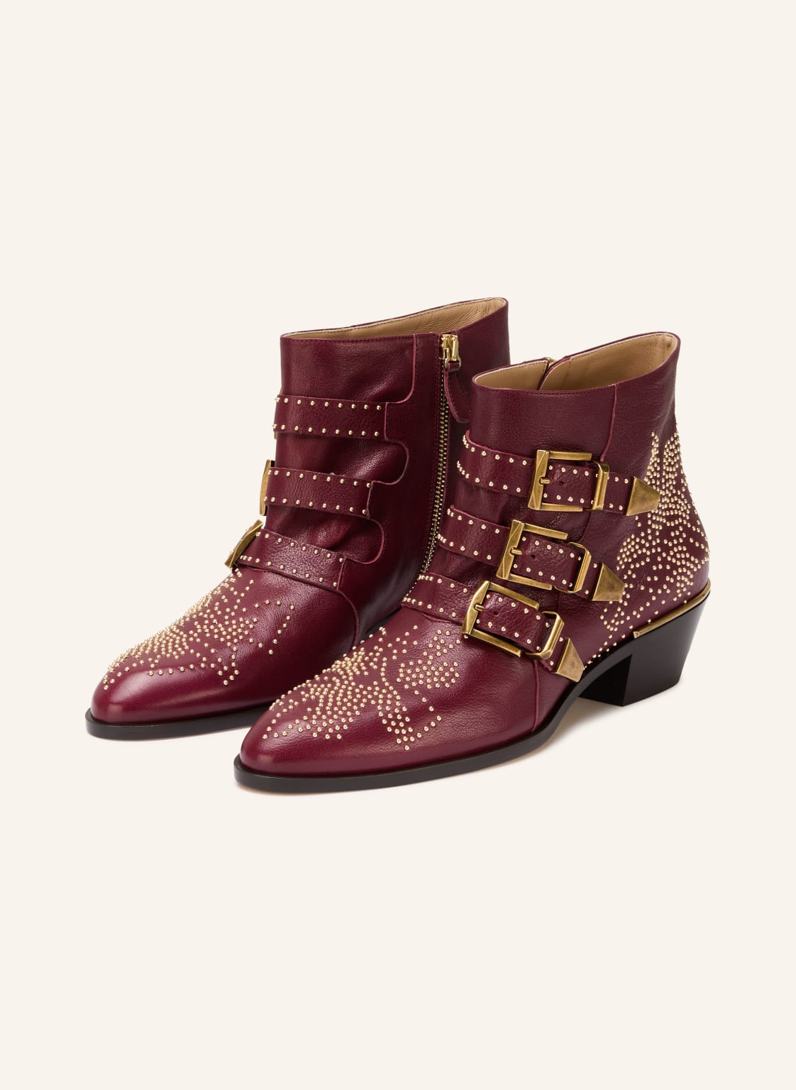 Chloé Stiefeletten Susan Mit Nieten rot von Chloé