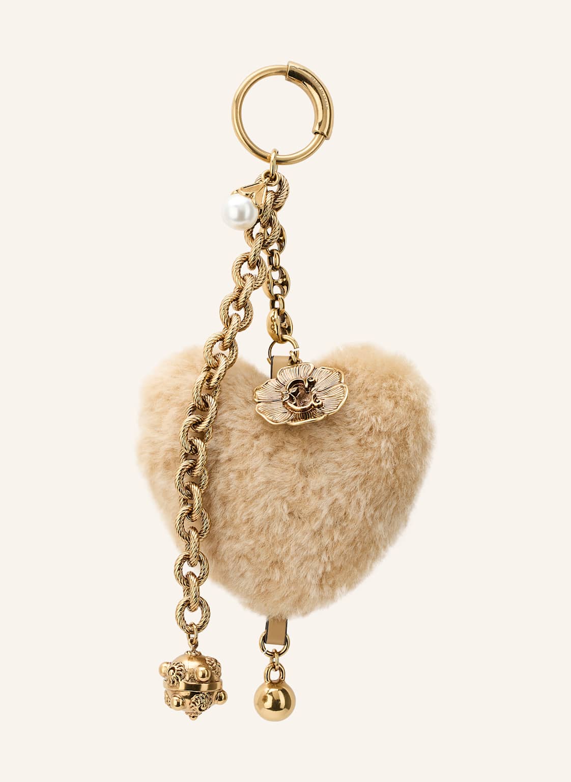 Chloé Taschenanhänger beige von Chloé