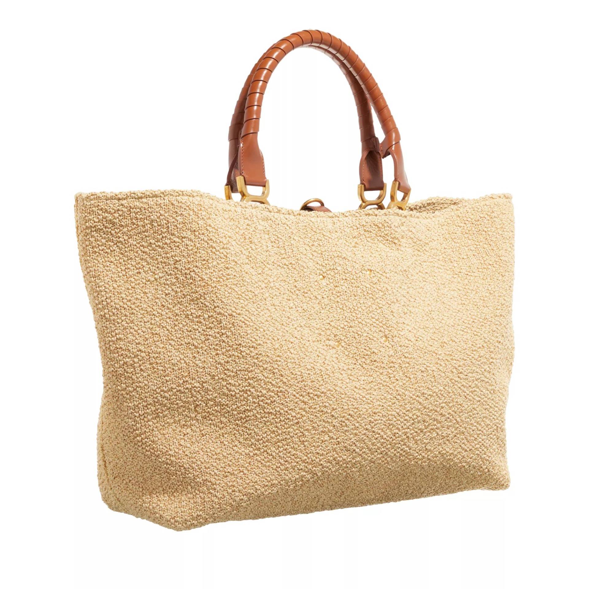 Chloé Tote - Marcie Boucle Effect Linen Tote - Gr. unisize - in Beige - für Damen von Chloé