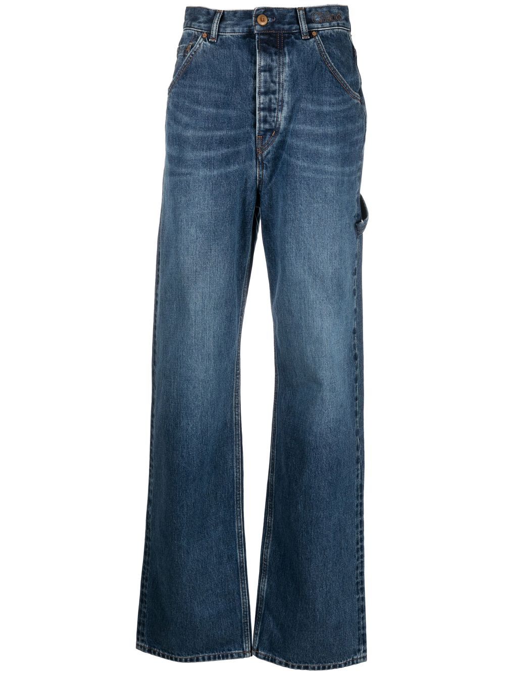 Chloé Weite High-Rise-Jeans - Blau von Chloé