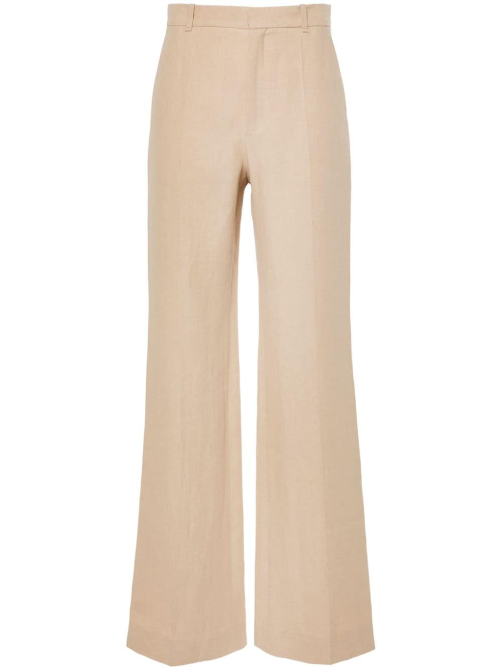 Chloé Weite Hose mit hohem Bund - Nude von Chloé