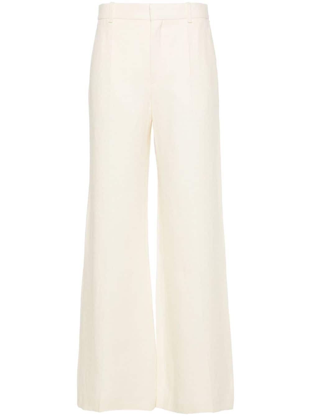 Chloé Leinenhose mit weitem Bein - Nude von Chloé