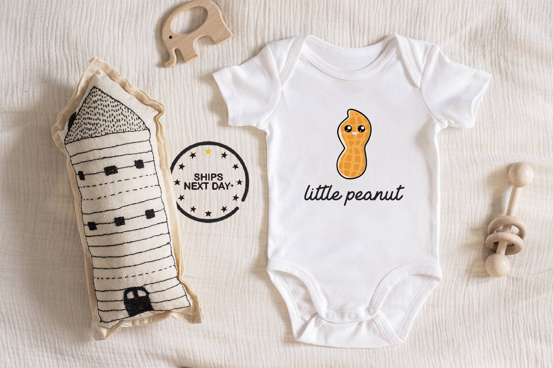 Little Peanut Baby Body Junge Mädchen Unisex Kleidung Neue Schwangerschaft Ankündigung Baby-Dusche-Geschenk-Idee Bodysuit 202 von ChloesFund