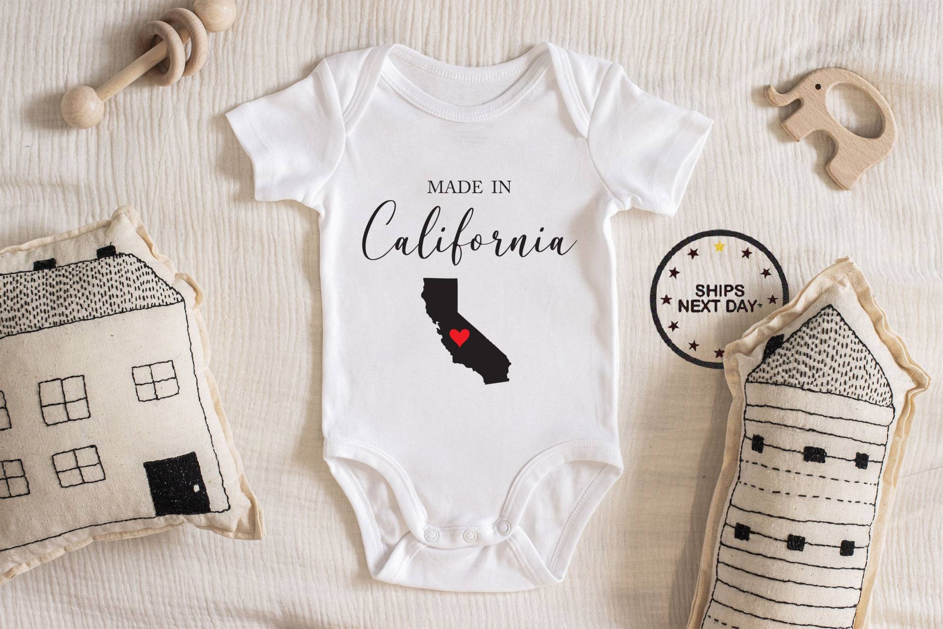 Made in California Baby Body, Jungen Mädchen Unisex Kleidung Baby-Dusche-Geschenk-Idee Bodysuit 111, 5 von ChloesFund