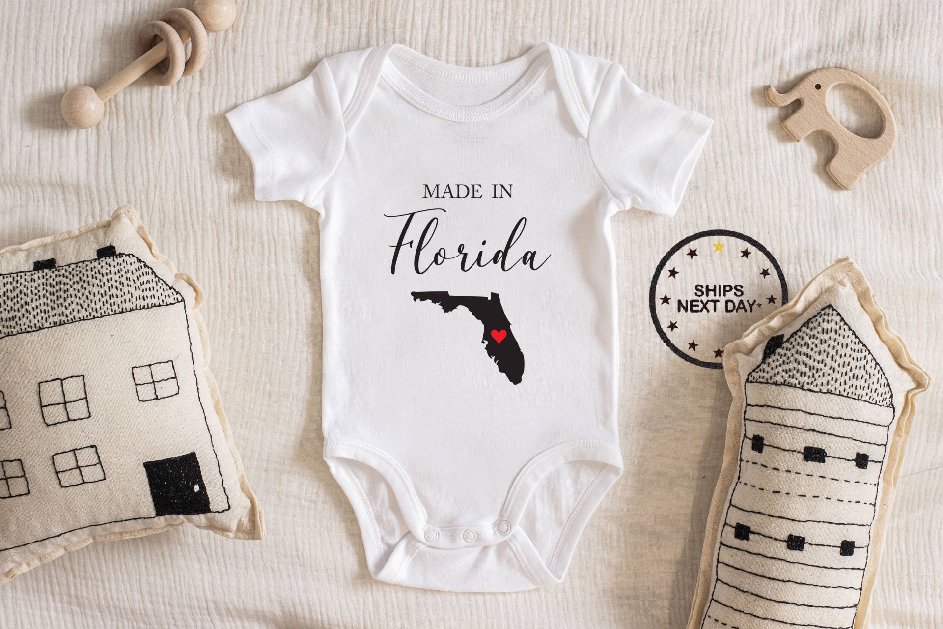 Made in Florida Baby Body, Baby-Jungen Mädchen Unisex Kleidung Baby-Dusche-Geschenk-Idee Bodysuit 111.9 von ChloesFund