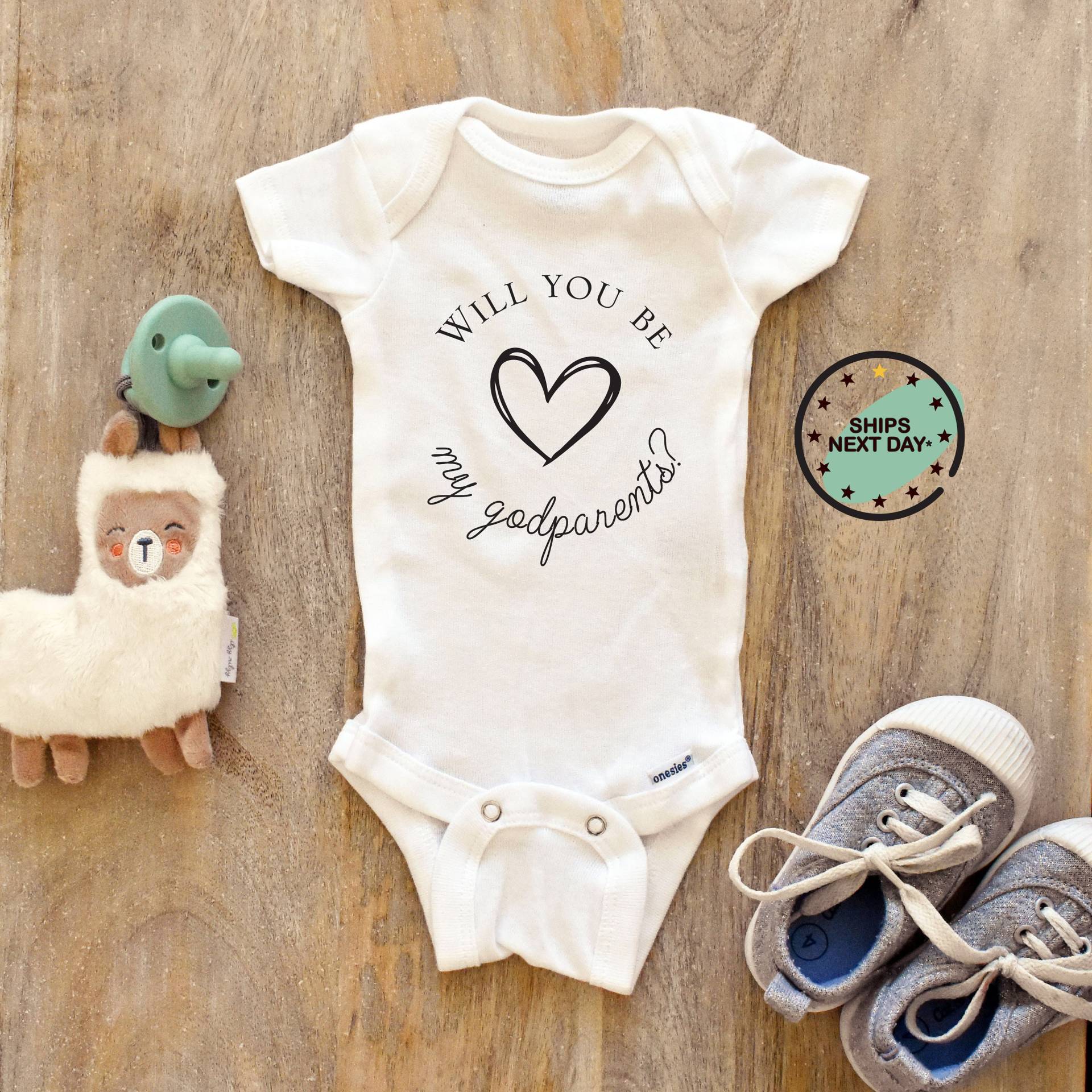 Willst Du Meine Paten Werden? Baby Body, Mädchen Unisex Kleidung Neue Schwangerschaft Ankündigung Dusche Geschenk Idee Bodysuit 201.1 von ChloesFund