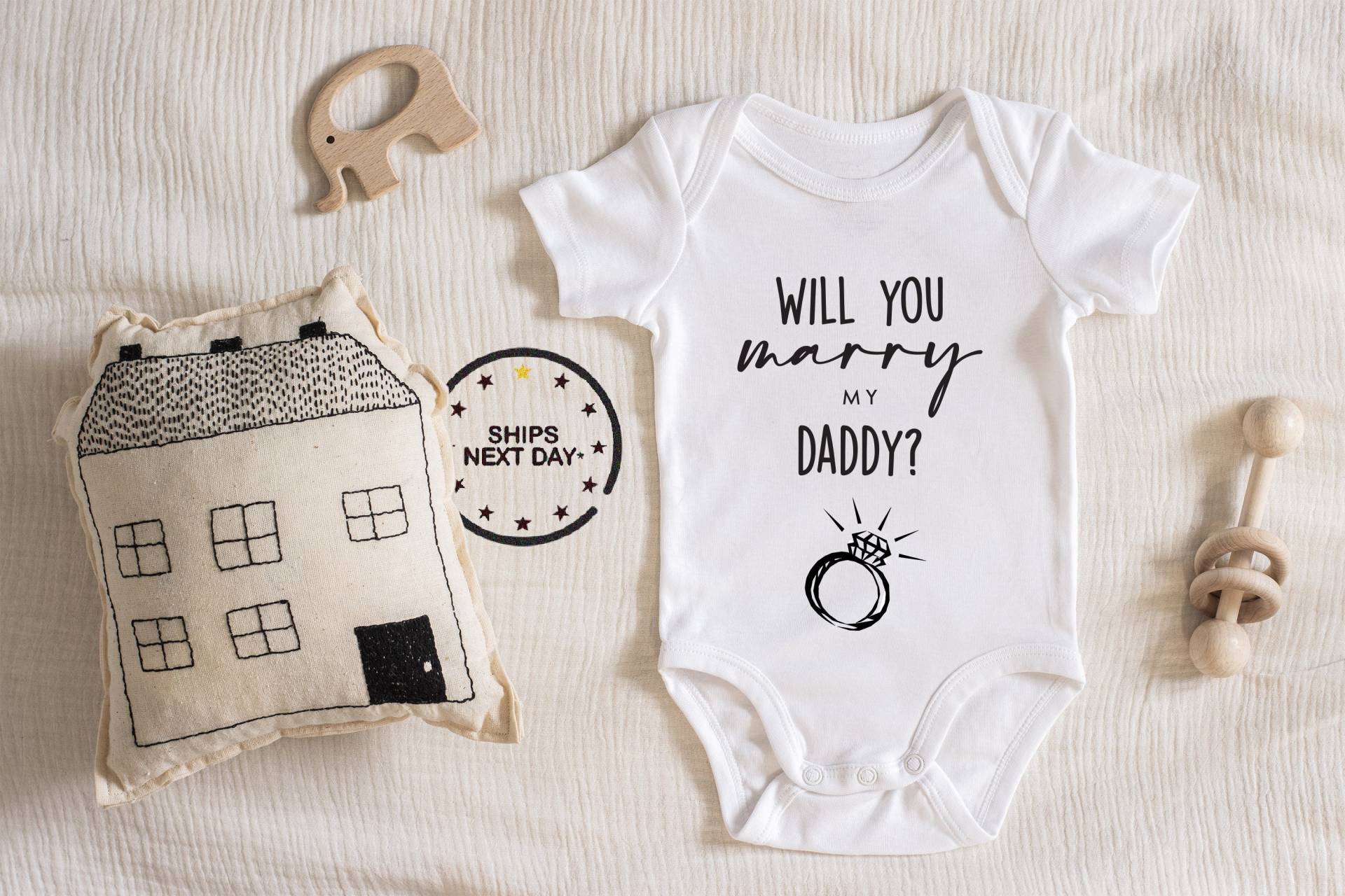 Willst Du Meinen Daddy Heiraten? Baby Body, Babykleidung Body Prefekt Babypartygeschenk 205 von ChloesFund