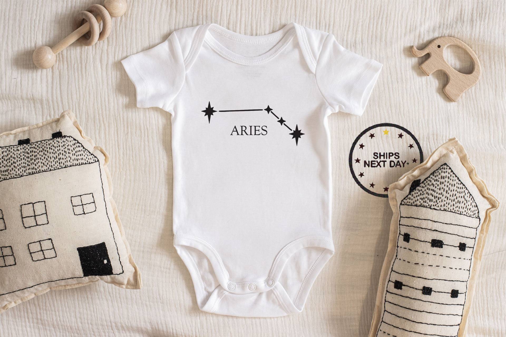 sternzeichen Widder Baby Body, Babykleidung Body Prefekt Babypartygeschenk 211 von ChloesFund