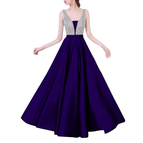 Chnnamzu Lang Abendkleid Damen Cocktailkleid Pailletten Glitzer Kleid Cocktailkleider Partykleid Hochzeit Paillettenkleid Glitzerkleid Sexy Abendkleid für Damen von Chnnamzu