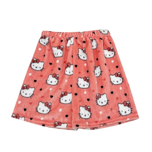 Pyjama Hose Damen Pyjamahose Kurz Schlafanzughose Flanell Schlafhose Schlafanzug Hosen Anime Cartoon Flauschig Kuschelhose Bequem Frauen Schlafanzughosen für Teenager Mädchen Schlaf Lounge von Chnnamzu