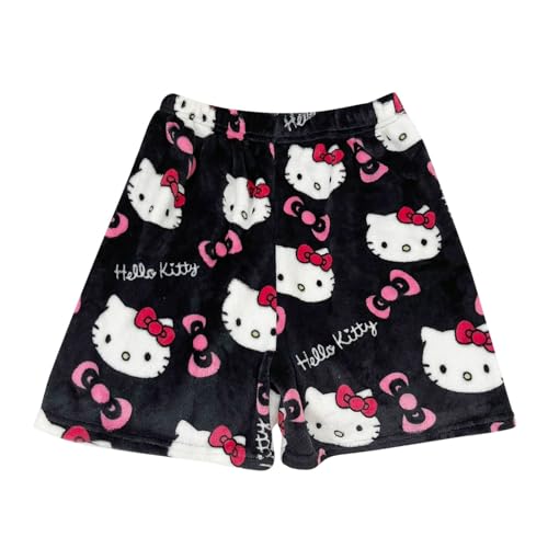 Pyjamahose Damen Lang, Pyjama Hose Damen Flanell Schlafanzughose Flauschig Schlafanzug Hosen Y2K Anime Cartoon Kuschelhose Zuhause Schlaf Schlafhose Bequeme Schlafanzughosen für Teenager Mädchen von Chnnamzu