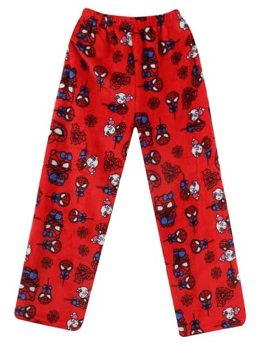 Pyjamahose Damen Lang - Pyjama Hose Damen Flanell Schlafanzug Hosen Schlafanzughose Anime Cartoon Kawaii Kuschelig Weich Bequeme Warme Flauschig Casual Home Lounge Schlafhose Herbst-Winter von Chnnamzu