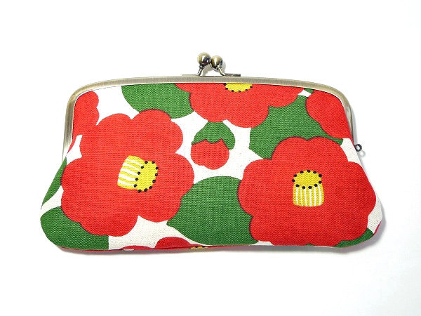 Kamelie, Blume, Metallrahmenbrieftasche, Doppelte Kiss-Lock-Geldbörse von ChochoFlower