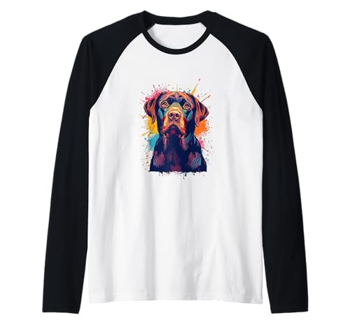 Schokoladen-Labrador Hund Geschenke Frauen Kinder Jungen Mädchen Männer Raglan von Chocolate Labrador Dog Apparel
