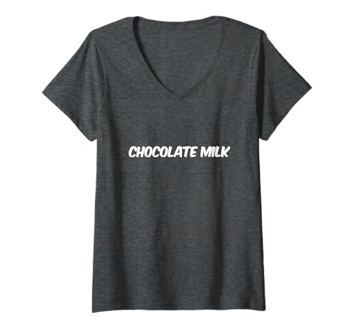 Damen Love Chocolate Milk Text Lustige Leute Lustige Schokoladenmilch T-Shirt mit V-Ausschnitt Damen Love Chocolate Milk Text Lustige Leute Lustige Schokoladenmilch T-Shirt mit V-Ausschnitt von Chocolate Milk Fun Text Funny Chocolate Milk Shirt