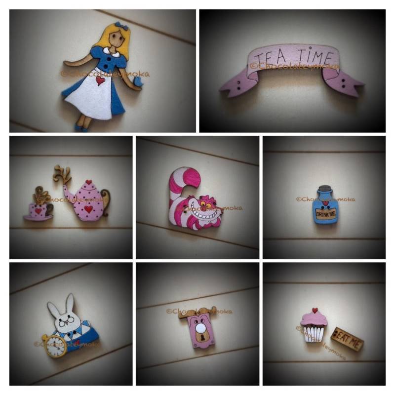 Sammlung Dekoknöpfe "Wunderland' von Chocolateymoka