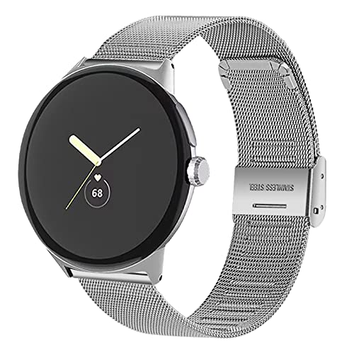 Chofit Armbänder kompatibel mit Google Pixel Watch 2/Pixel Watch Uhrenarmband, gewebtes Metall Edelstahl Ersatzbänder Business Armband für Pixel Watch von Chofit