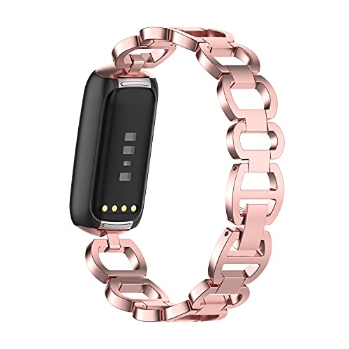 Chofit Armband, kompatibel mit Fitbit Luxe, klassisches Metall-Edelstahl-Armband, Armband, Kette, Armband, Ersatz für Luxus-Aktivitätstracker von Chofit