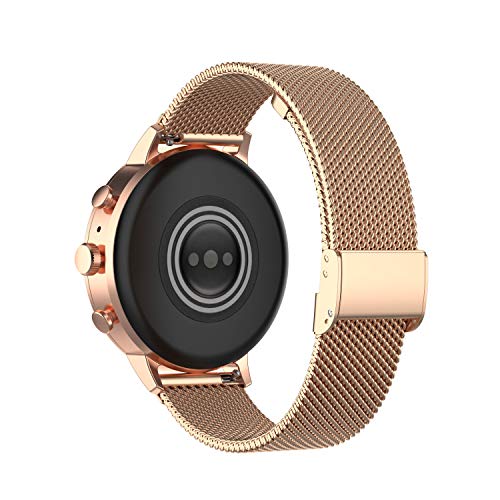 Chofit Armband, kompatibel mit Fossil GEN 6/Gen 5E, gewebtes Metall, Edelstahl, Ersatzarmband für GEN 6/Gen 5E, 42 mm, 44 mm Smartwatch (18 mm, Roségold) von Chofit