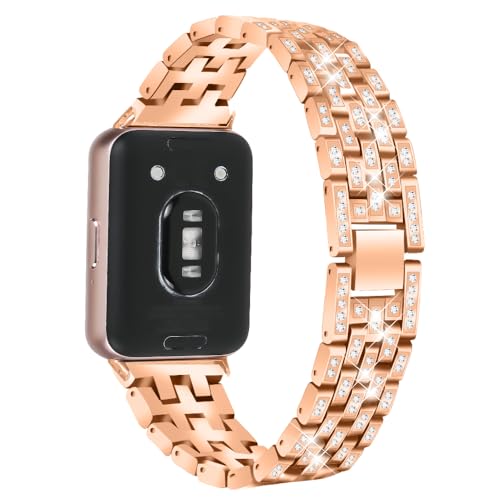 Chofit Armband kompatibel mit Samsung Galaxy Fit 3, Bling Bling Metall Armband Ersatzband für Damen für Galaxy Fit 3 SM-R390, Zinklegierung von Chofit