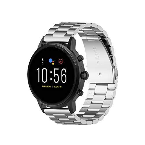 Chofit Metallbänder, kompatibel mit Fossil GEN 6/Gen 5E, Edelstahl-Ersatzbänder, Business-Armband für GEN 6/Gen 5E Smartwatch (18 mm, Silber) von Chofit