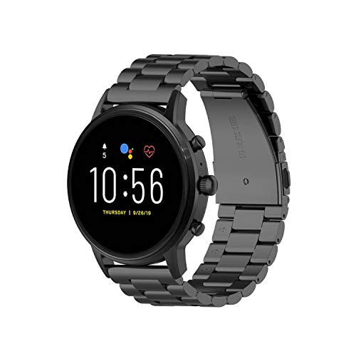 Chofit Metallarmband, kompatibel mit Fossil GEN 6/Gen 5E Armband, Edelstahl-Ersatzbänder, Business-Armband für GEN 6/Gen 5E Smartwatch (18 mm, schwarz) von Chofit