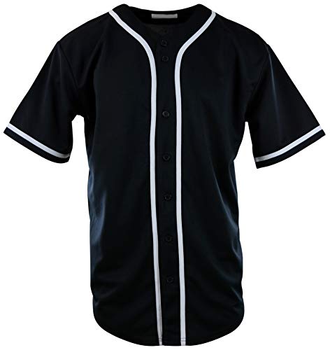 ChoiceApparel Herren Baseball Team Trikot - Schwarz - 3X-Groß von ChoiceApparel