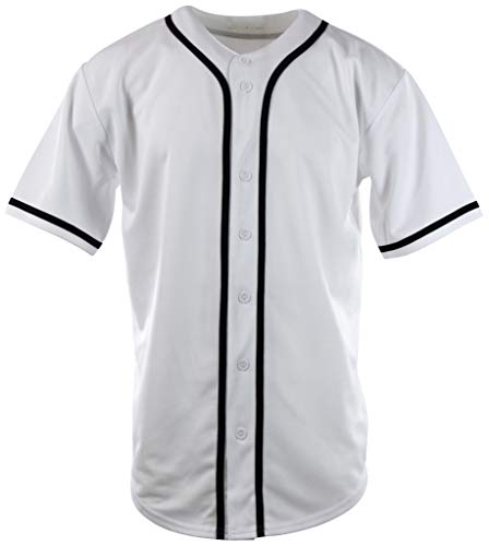 ChoiceApparel Herren Baseball Team Trikot - Weiß - Groß von ChoiceApparel