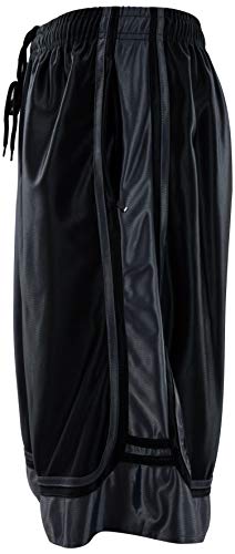 ChoiceApparel Herren zweifarbige Trainings-/Basketball-Shorts mit Taschen (Größe S bis 4XL), Reißverschluss-schwarz/grau, 3X-Groß von ChoiceApparel