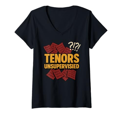 Damen Chor Funny Chaotic Music Student Off Key Vocal Ensemble T-Shirt mit V-Ausschnitt Damen Chor Funny Chaotic Music Student Off Key Vocal Ensemble T-Shirt mit V-Ausschnitt von Choir Kid Rehearsal Chaos Music Major Meme Theatre