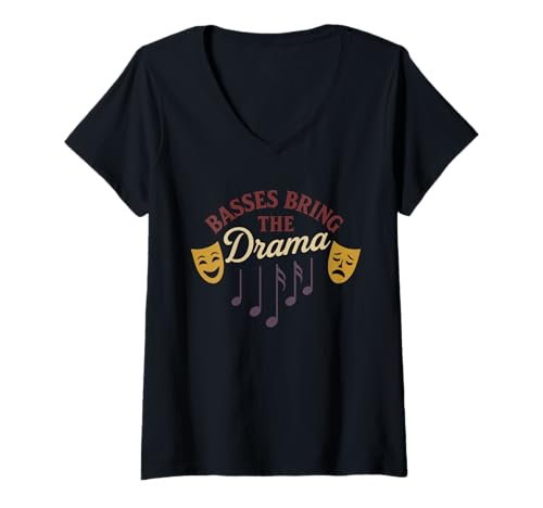 Damen Chor Funny Chaotic Music Student Off Key Vocal Ensemble T-Shirt mit V-Ausschnitt Damen Chor Funny Chaotic Music Student Off Key Vocal Ensemble T-Shirt mit V-Ausschnitt von Choir Kid Rehearsal Chaos Music Major Meme Theatre