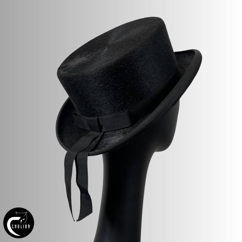 1900S/Riding Top Hat Black Altenburger German Reitzylinder Edwardian Victorian von Choliba