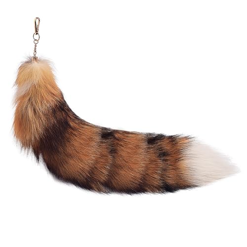 Faux Fur Fox Tail Keychain Therian Kunstfell Fuchsschwanz Anhänger Fuchs Schwanze Furry (1) von ChongKuan