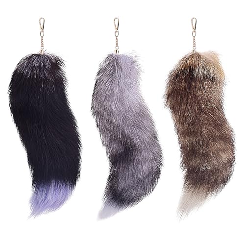 Faux Fur Fox Tail Keychain Therian Kunstfell Fuchsschwanz Anhänger Fuchs Schwanze Furry (5) von ChongKuan