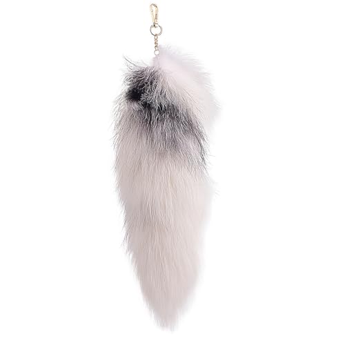 Fuchsschwanz Anhänger Kunstfell Faux Fur Fox Tail Keychain Therian Fuchs Schwanze Furry (11) von ChongKuan