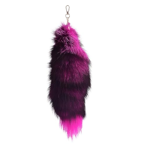 Fuchsschwanz Anhänger Kunstfell Faux Fur Fox Tail Keychain Therian Fuchs Schwanze Furry (13) von ChongKuan