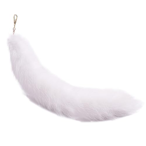 Fuchsschwanz Anhänger Kunstfell Faux Fur Fox Tail Keychain Therian Fuchs Schwanze Furry (14) von ChongKuan