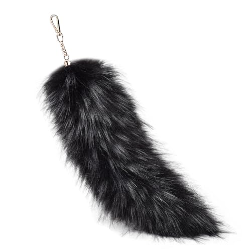 Fuchsschwanz Anhänger Kunstfell Faux Fur Fox Tail Keychain Therian Fuchs Schwanze Furry (19) von ChongKuan